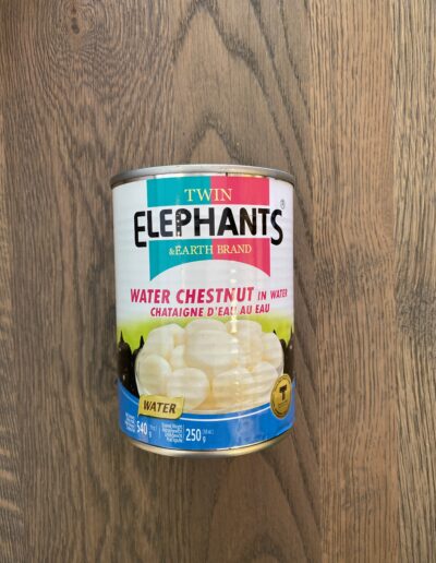 Wasserkastanien 540g aus Thailand Water Chestnut in Wasser eingelegt Elephants